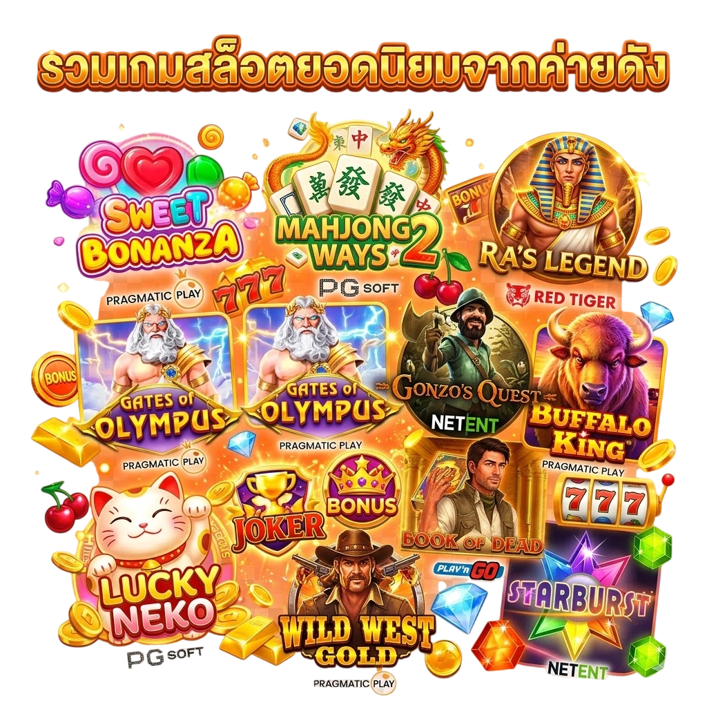รวมเกมสล็อตยอดนิยมจากค่ายดัง